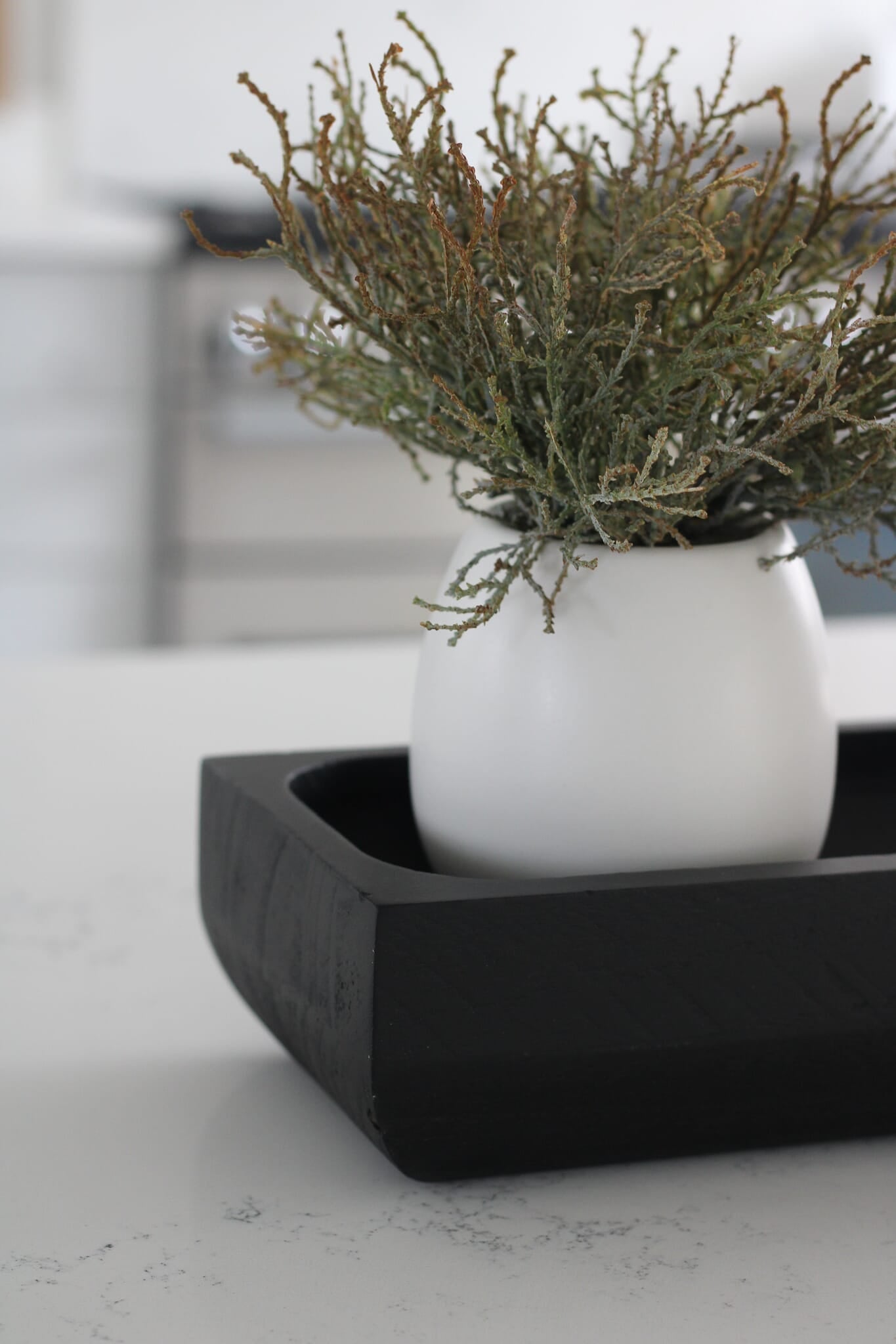 Long Paulownia Tray-Black
