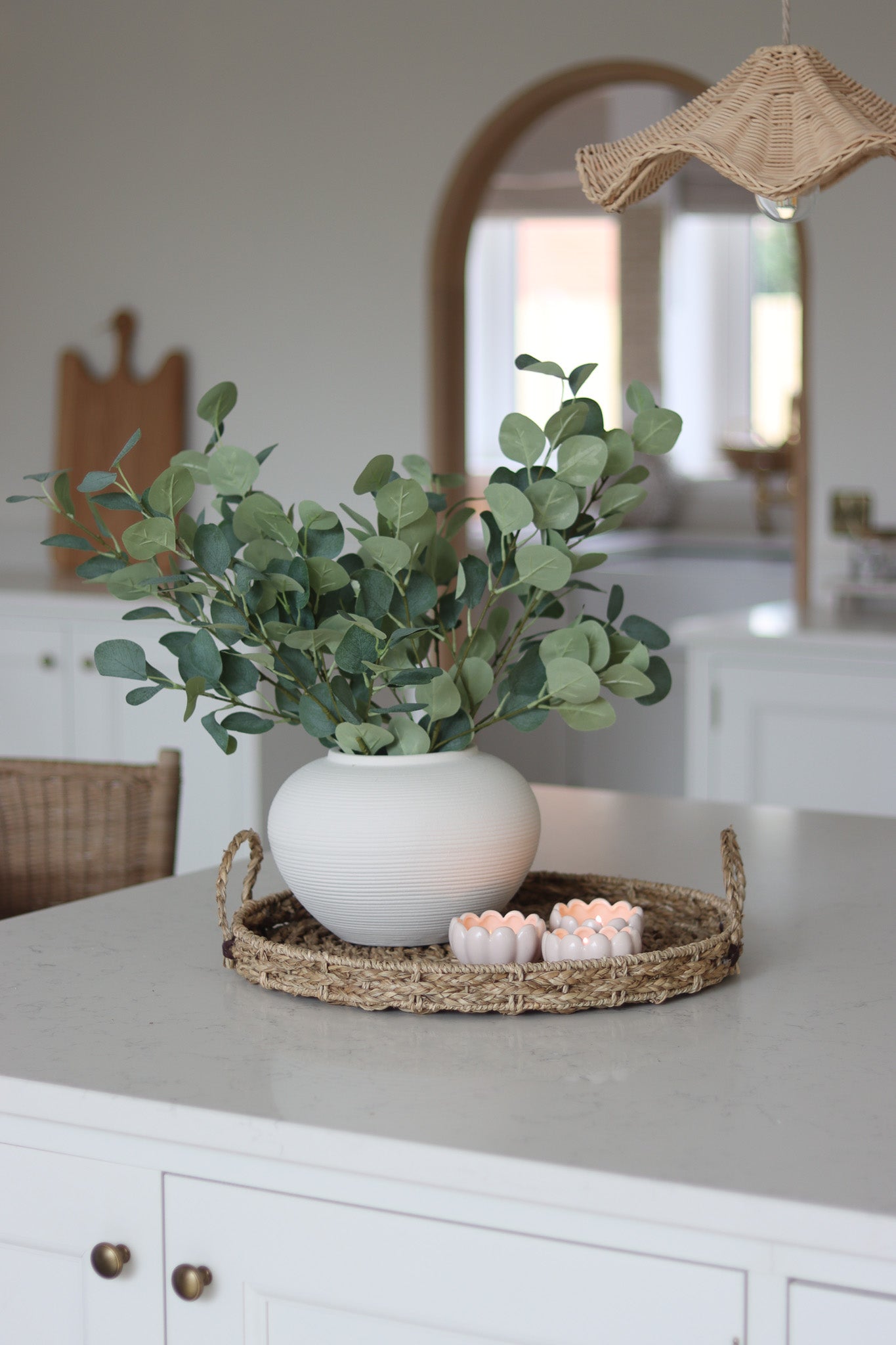Faux Flowers - Silver Dollar Eucalyptus Spray