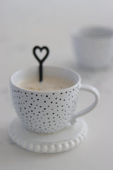 Heart Handled Ceramic Mug - Dots