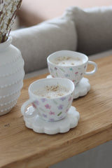 Ceramic Coasters Set - Scalloped 2Pc
