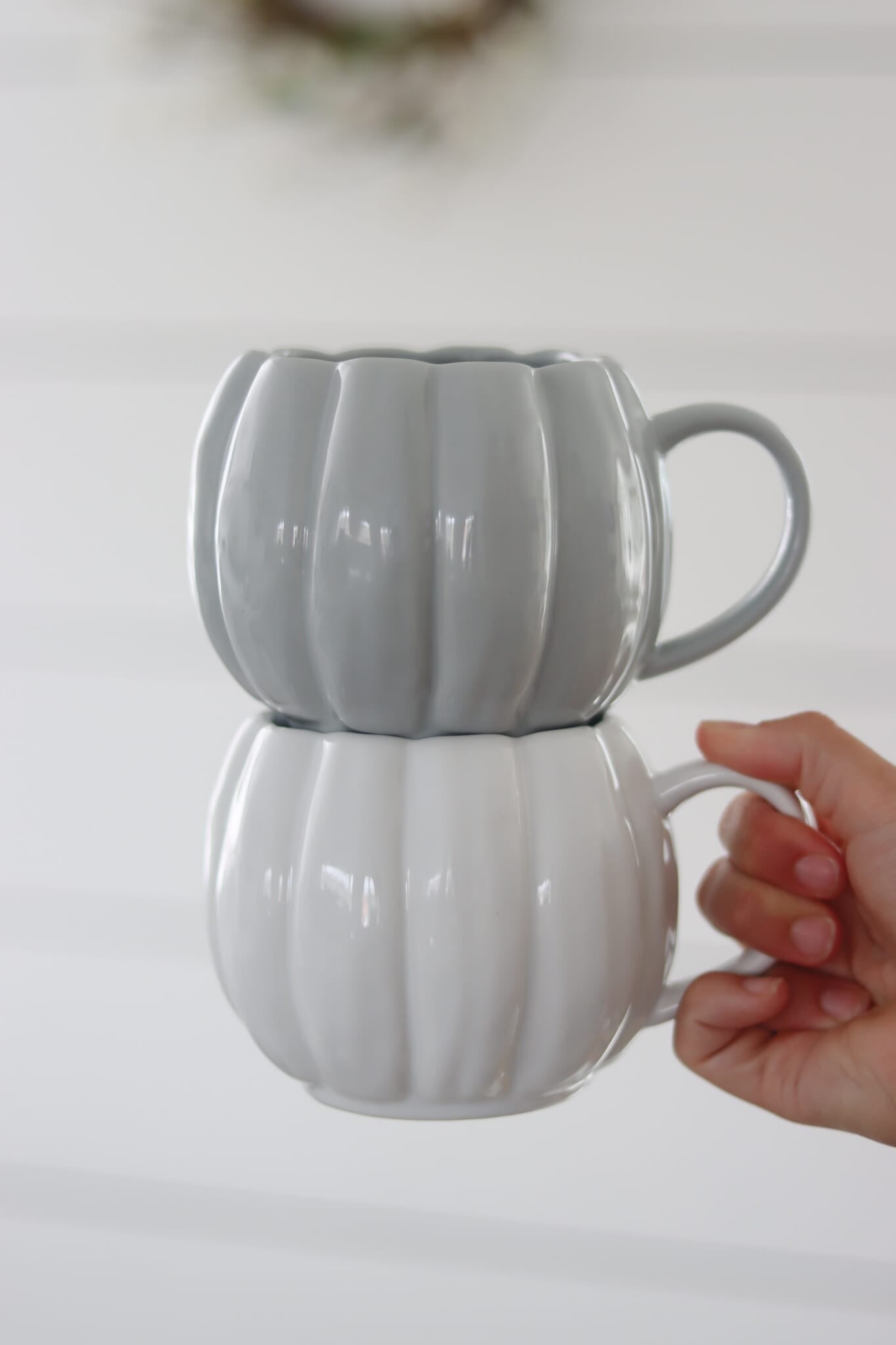 Large Pumpkin Mug - Grey
