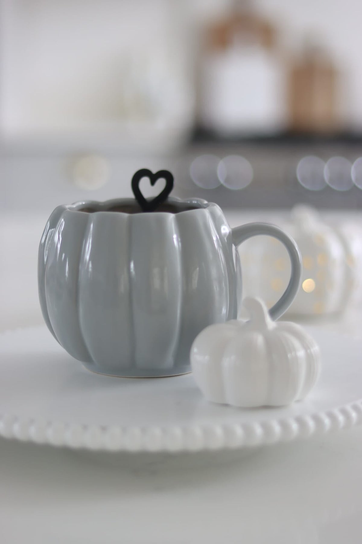 Large Pumpkin Mug - Grey