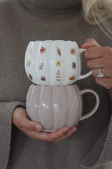 Large Pumpkin Mug - Autumn Flowers