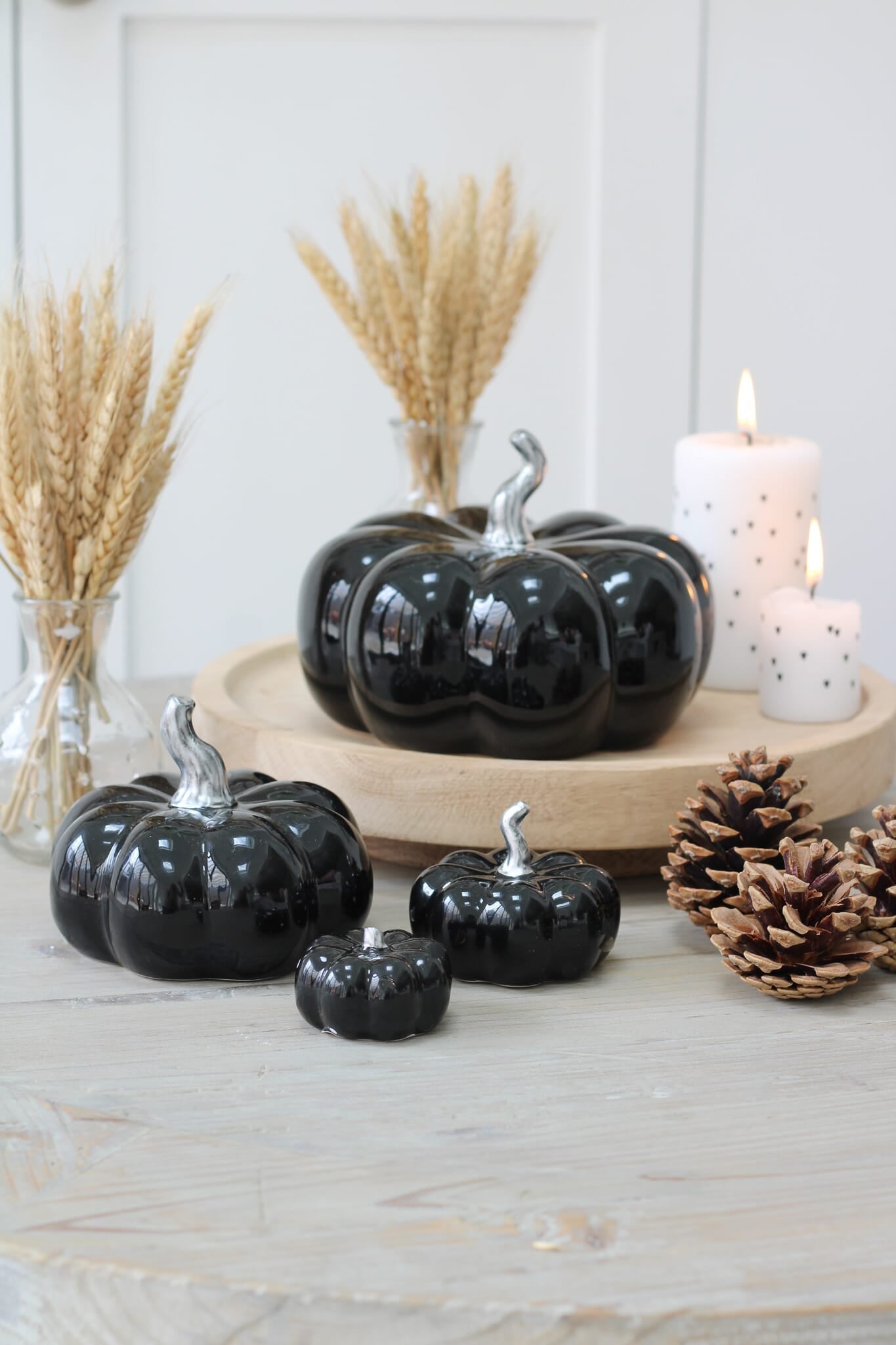 Ceramic Pumpkin Black - Tiny 4 Pc Set