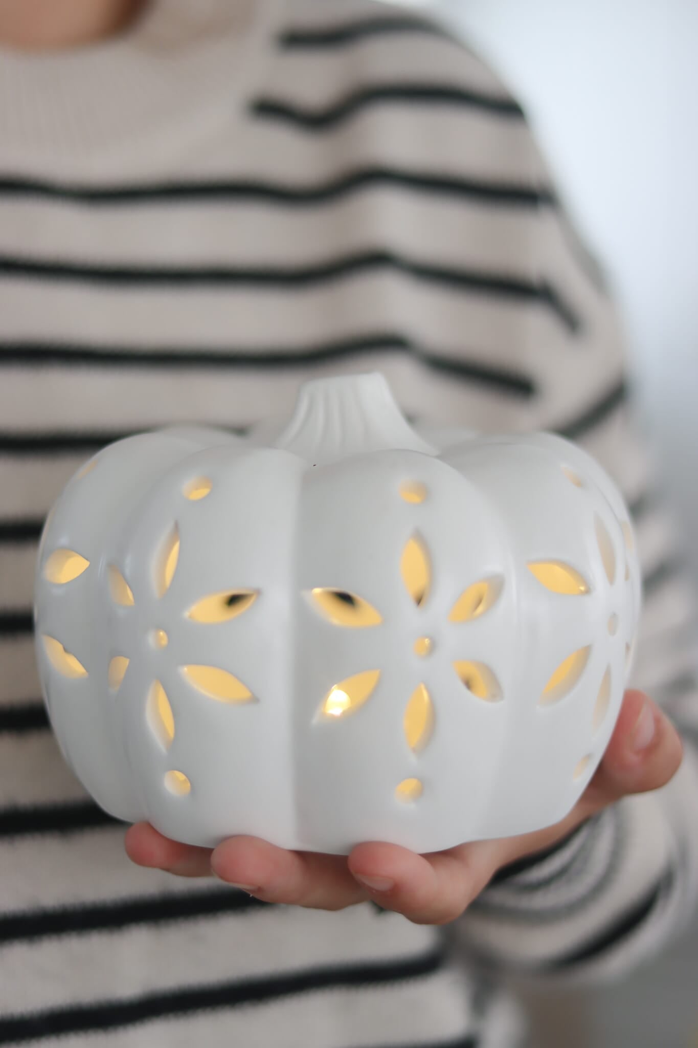 Ceramic Pumpkin LED - Large