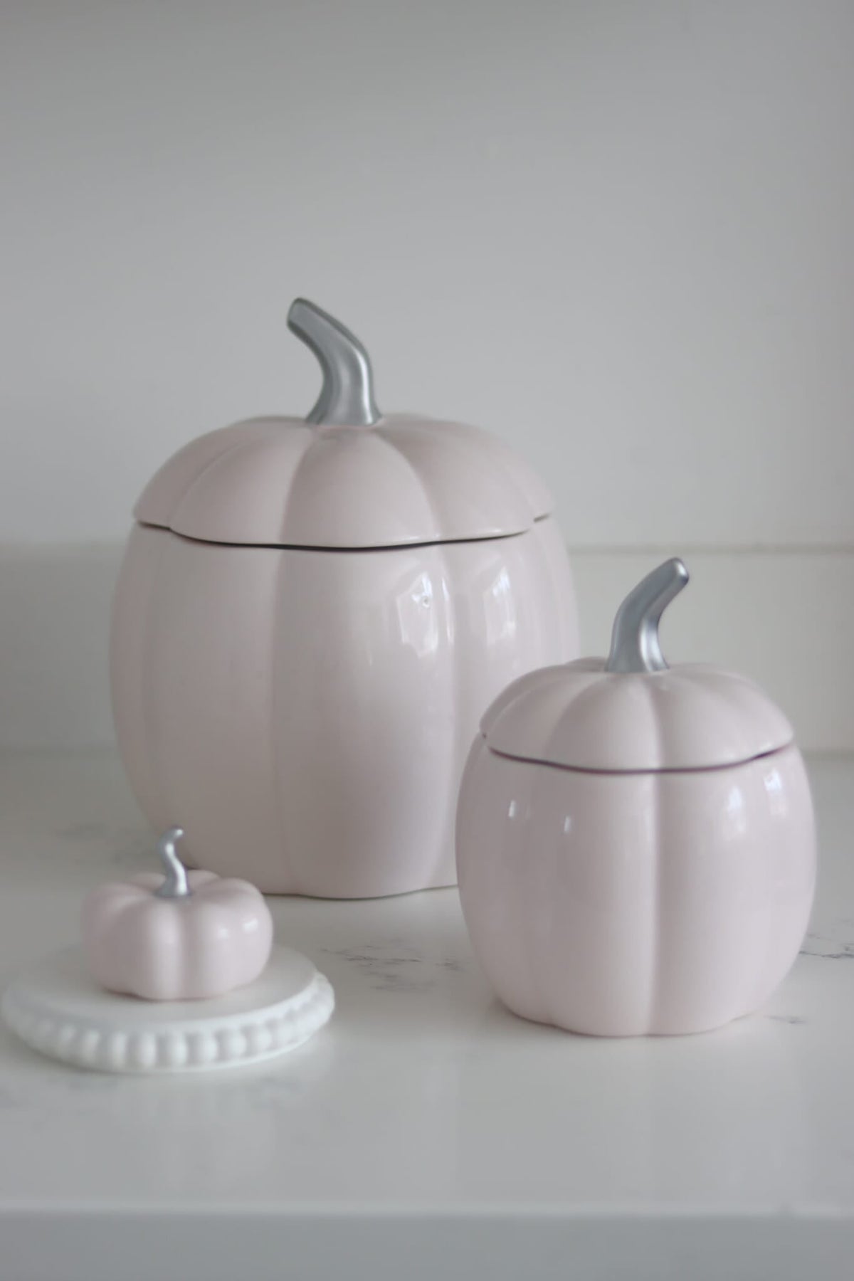Ceramic Pumpkin Jar - Bundle/Light Pink
