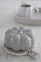 Ceramic Pumpkin Grey - Large