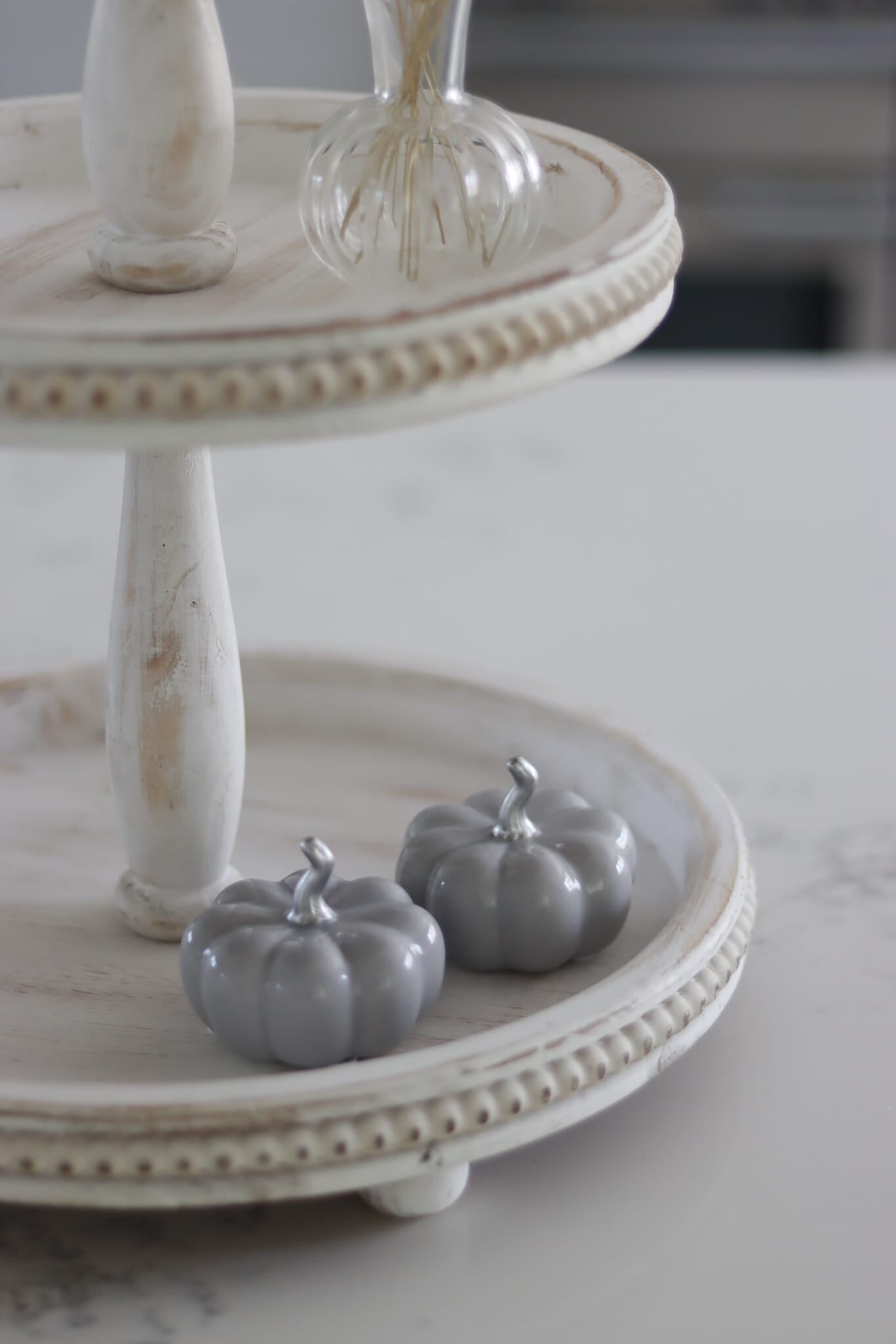 Ceramic Pumpkin Grey - Small 2PC