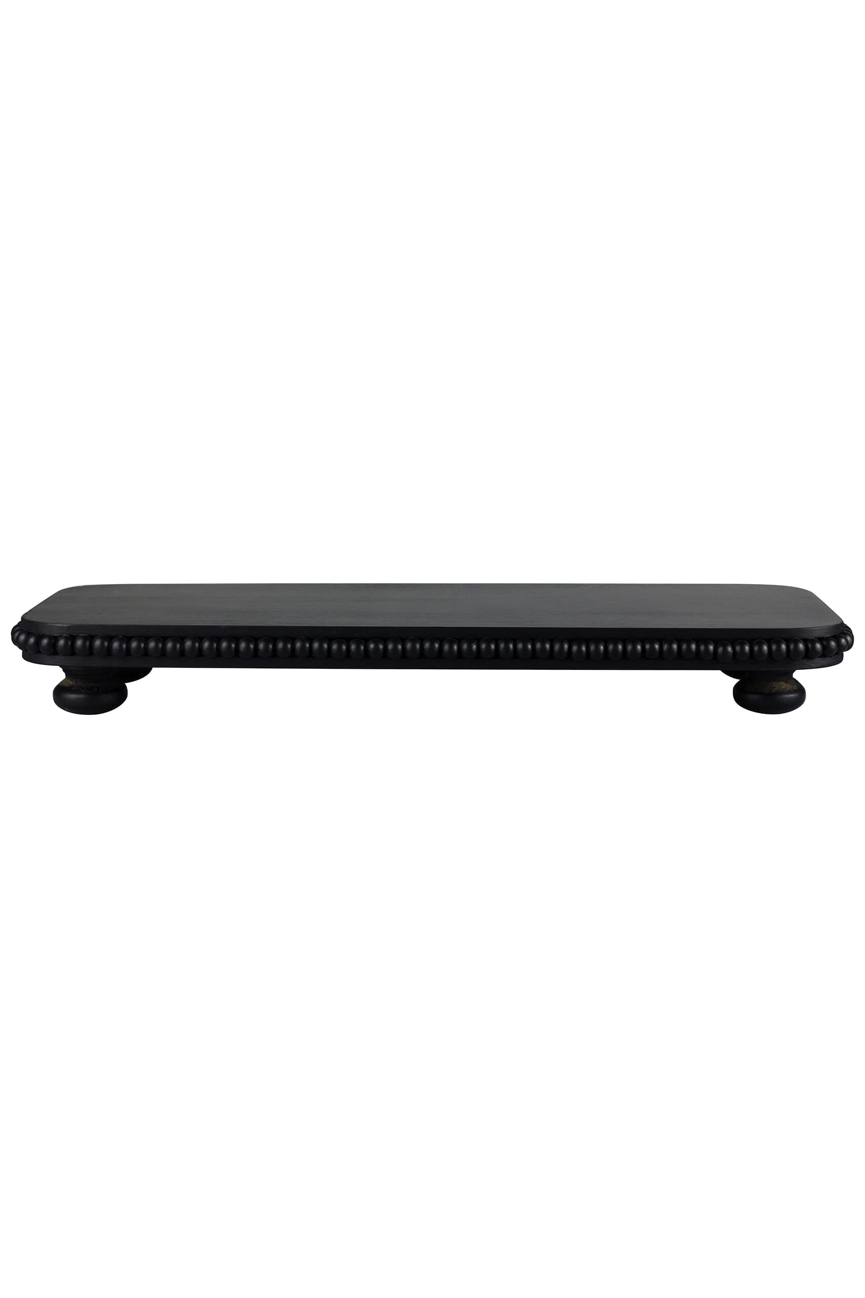 Long Beaded Raised Tray-Large/Black