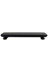 Long Beaded Raised Tray-Large/Black