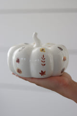 Ceramic Pumpkin Family - Autumnal Pattern