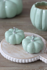Ceramic Pumpkin Green - Small 2PC