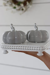 Ceramic Pumpkin Grey - Medium 2PC
