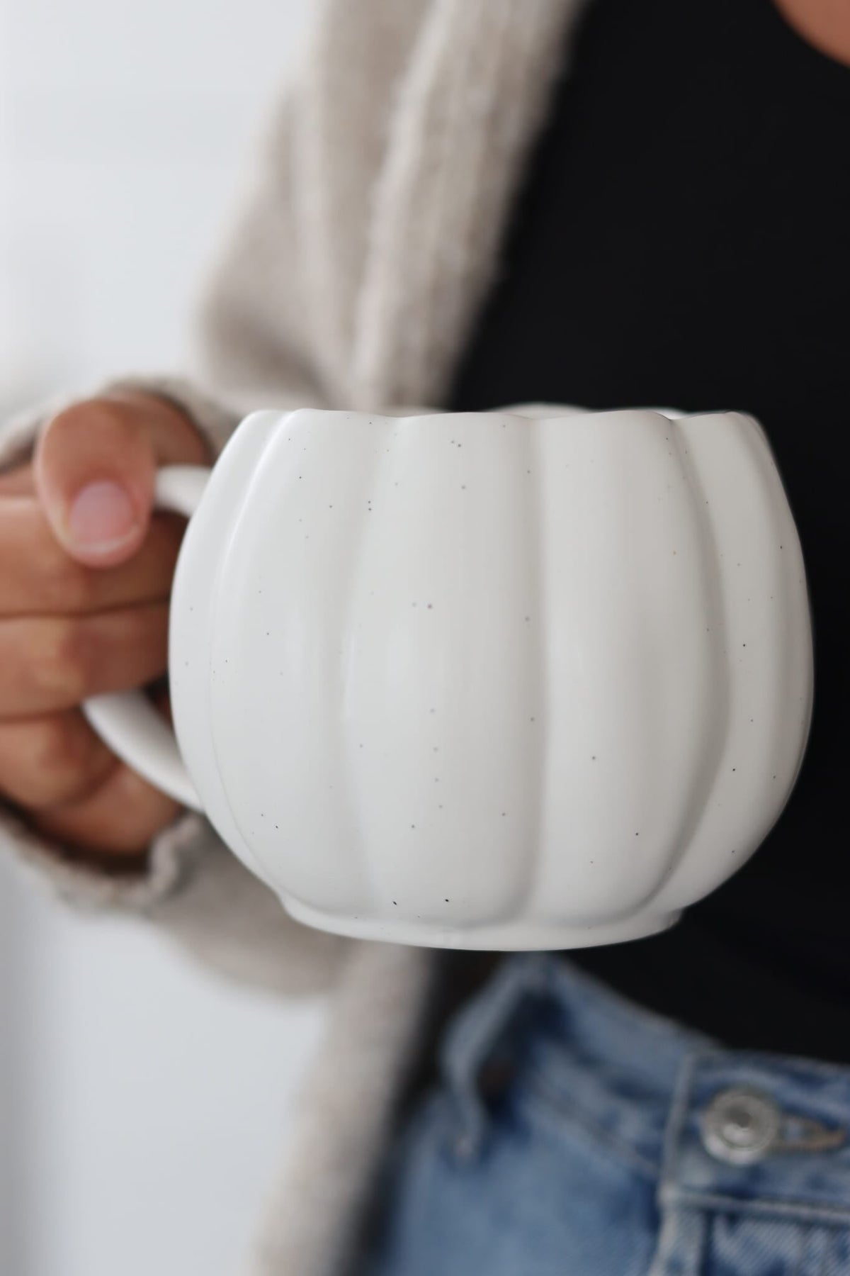 Large Pumpkin Mug - Matt White