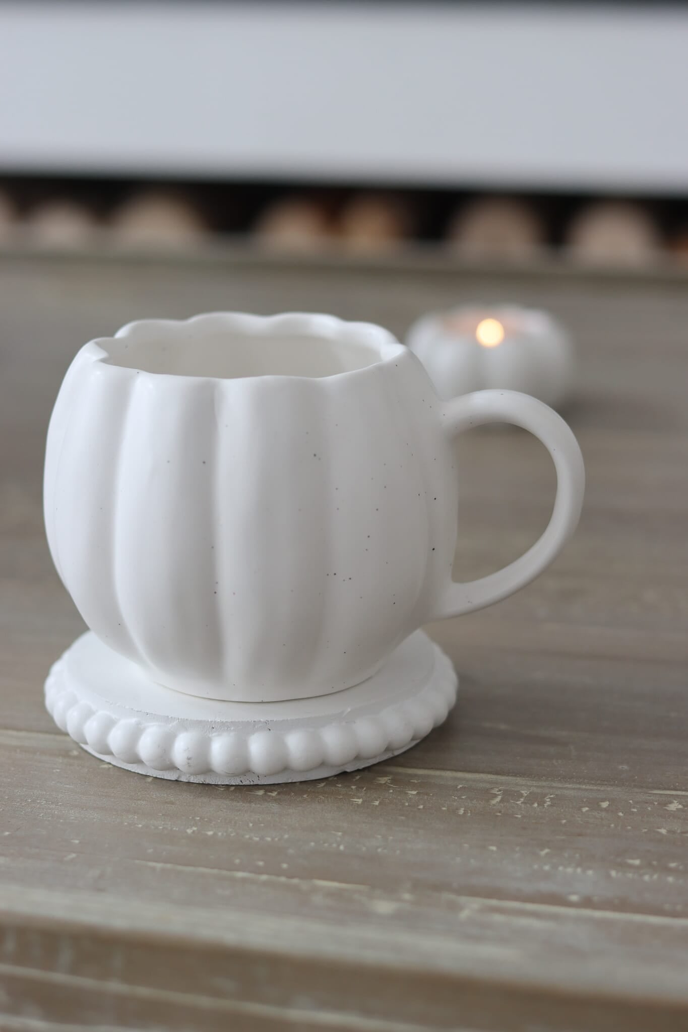 Large Pumpkin Mug - Matt White