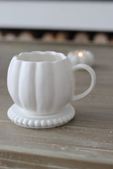 Large Pumpkin Mug - Matt White
