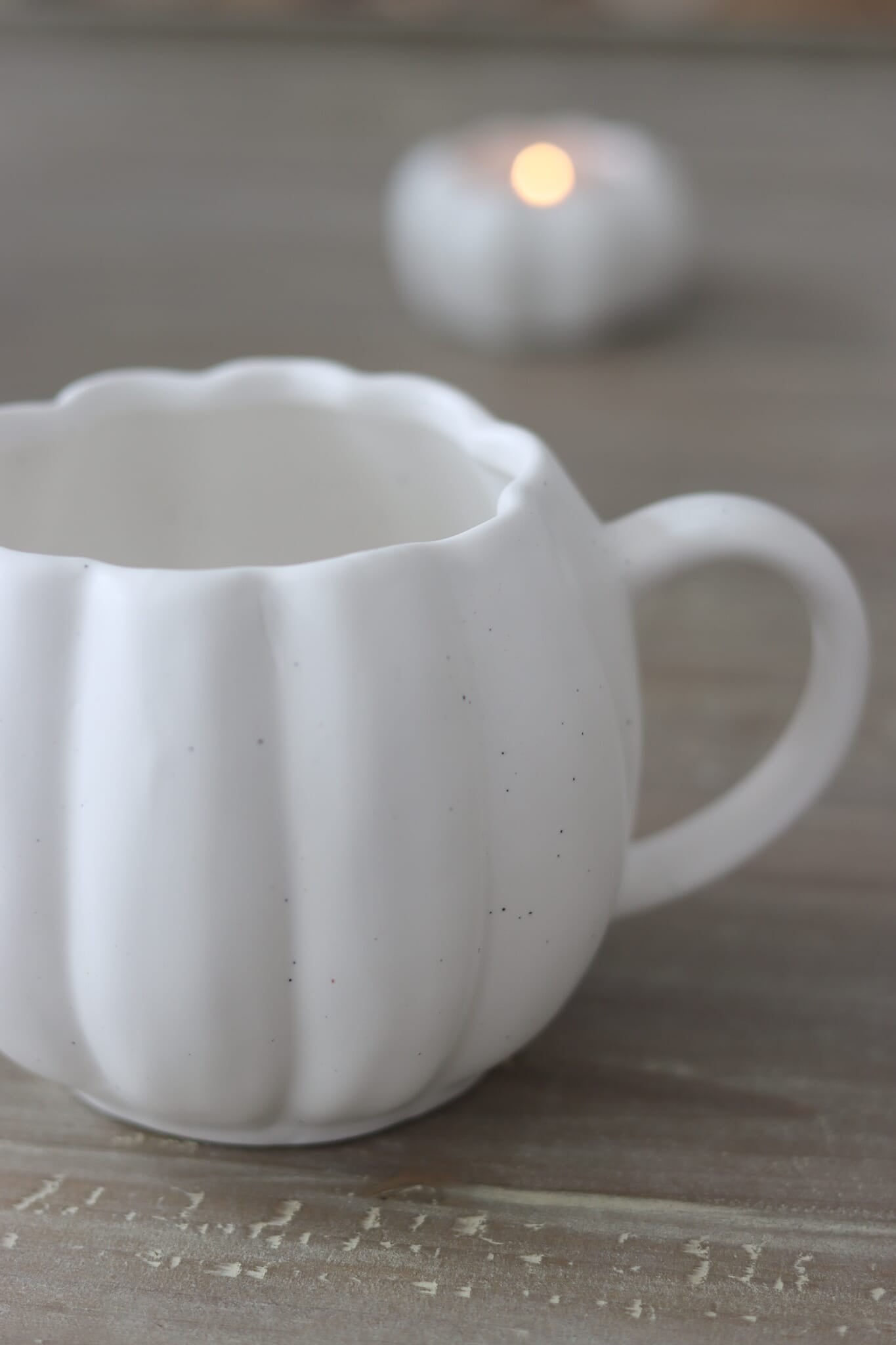 Large Pumpkin Mug - Matt White