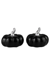 Ceramic Pumpkin Black - Small 2Pc Set