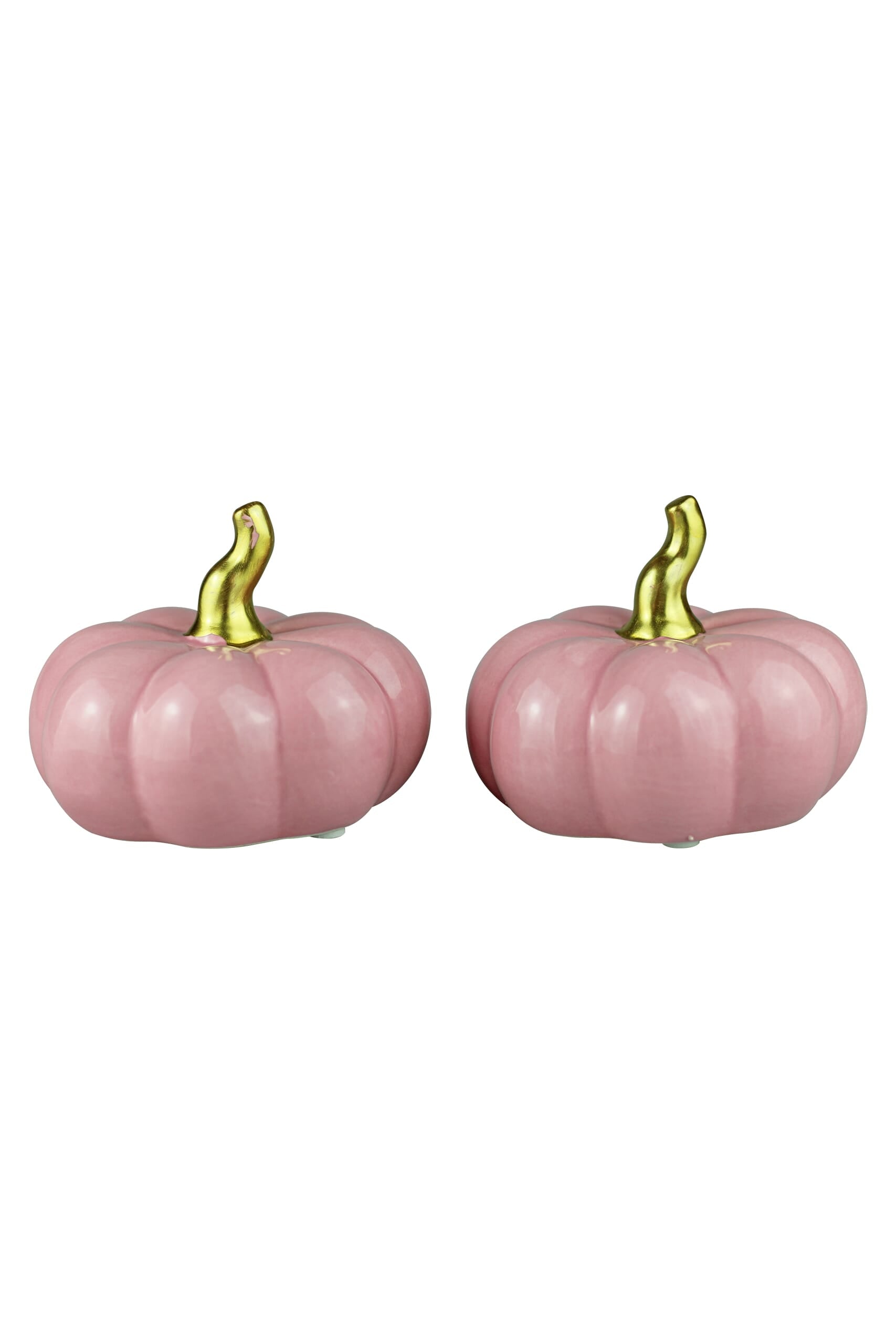 Ceramic Pumpkin Pink - Small 2 Pc Set