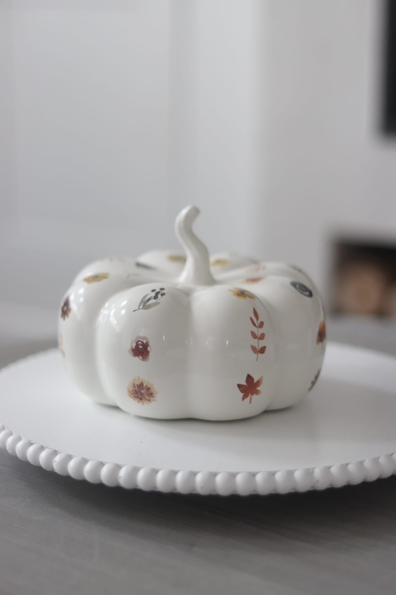 Ceramic Pumpkin Autumnal Pattern - Large