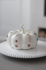 Ceramic Pumpkin Autumnal Pattern - Large