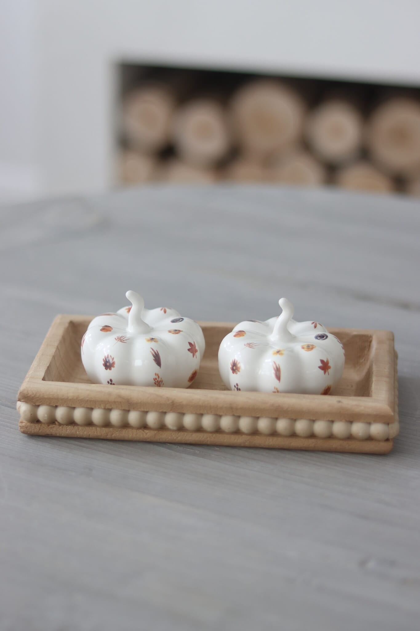 Ceramic Pumpkin Autumnal Pattern - Small 2PC