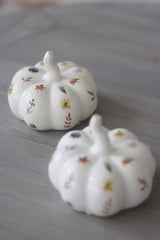 Ceramic Pumpkin Autumnal Pattern - Medium 2PC
