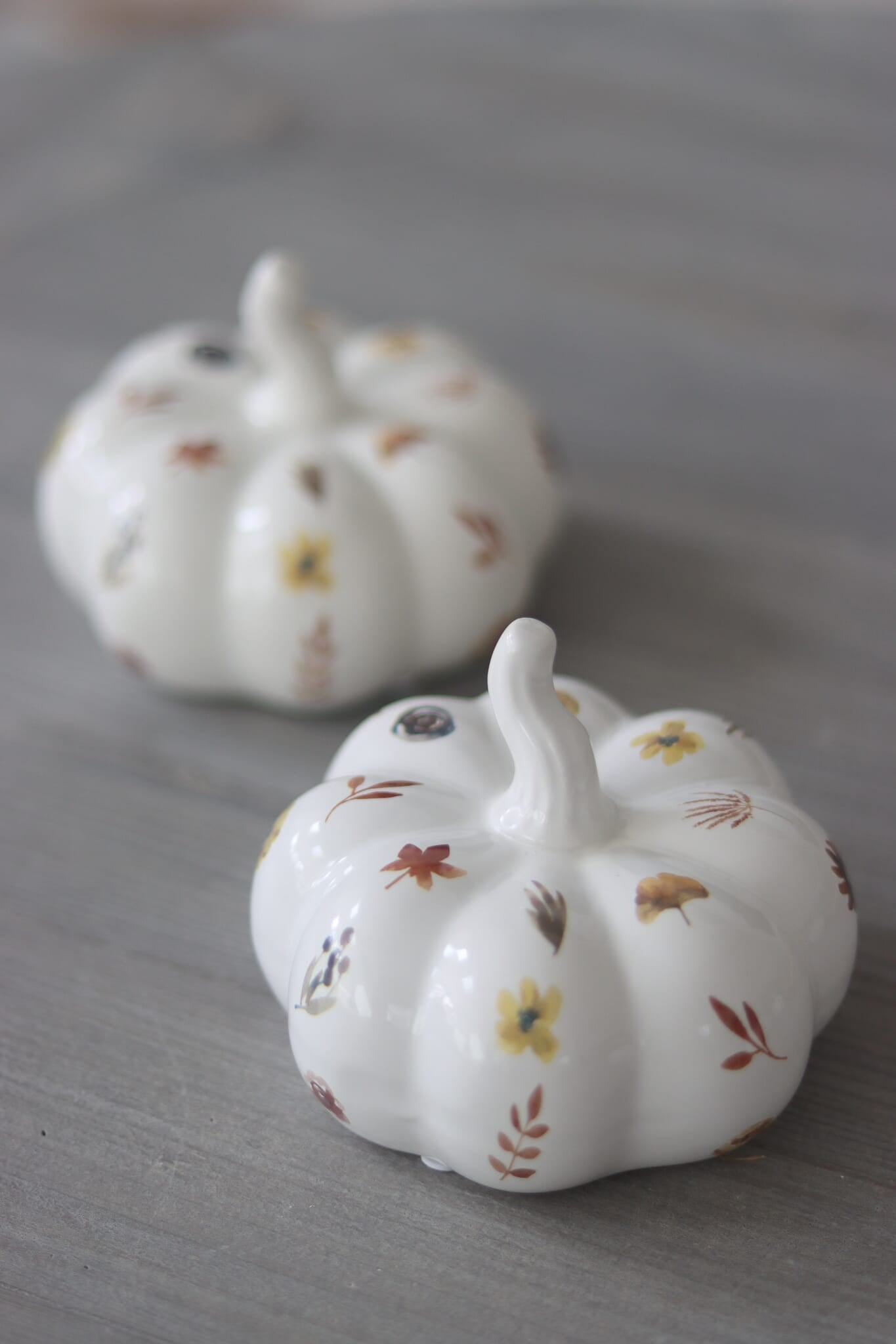 Ceramic Pumpkin Autumnal Pattern - Medium 2PC