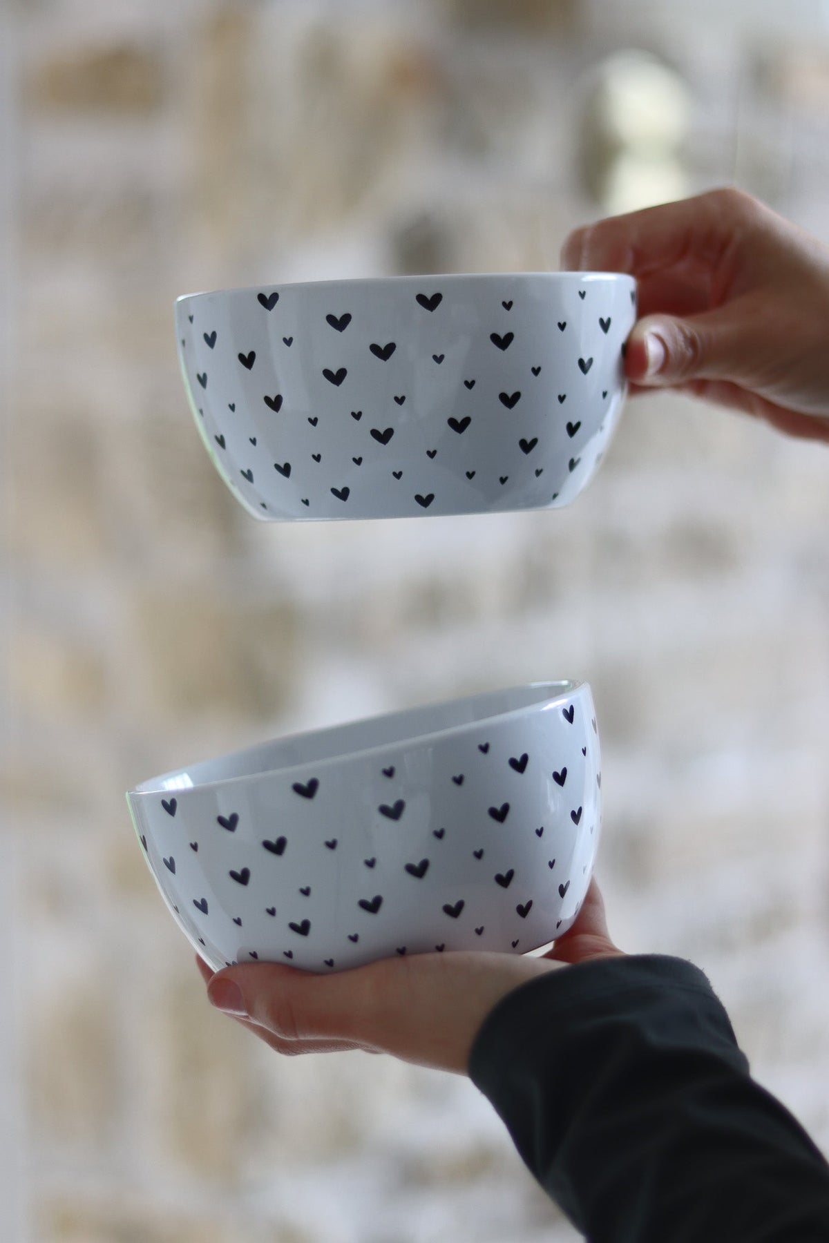 Ceramic Bowl Set – 2 Piece – Close Multi heart
