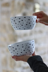 Ceramic Bowl Set – 2 Piece – Close Multi heart