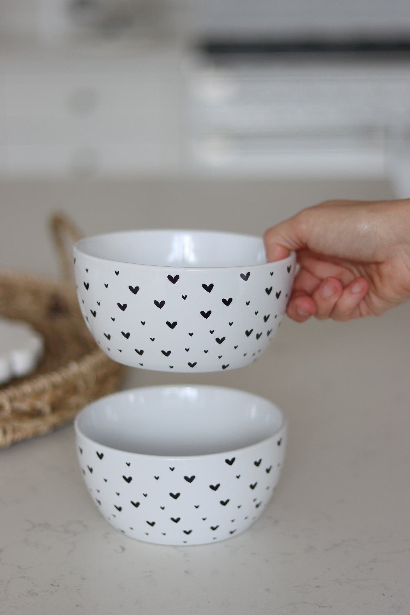Ceramic Bowl Set – 2 Piece – Close Multi heart