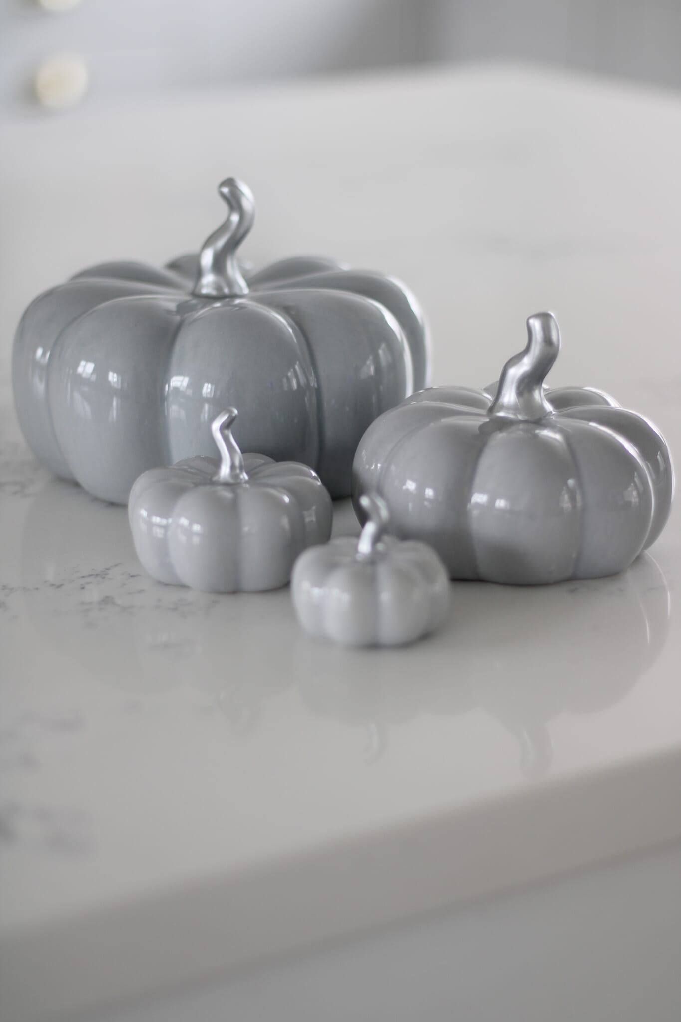 Ceramic Pumpkin Grey - Large