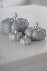 Ceramic Pumpkin Grey - Tiny 4PC