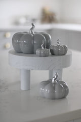 Ceramic Pumpkin Grey - Tiny 4PC