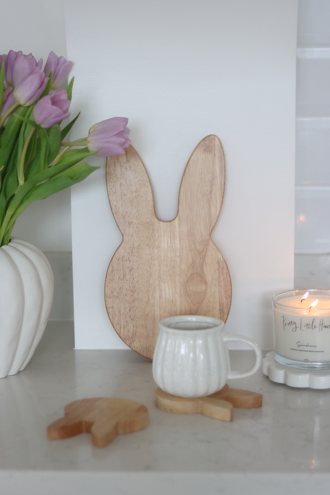 Bunny Chopping Board & Coasters Bundle