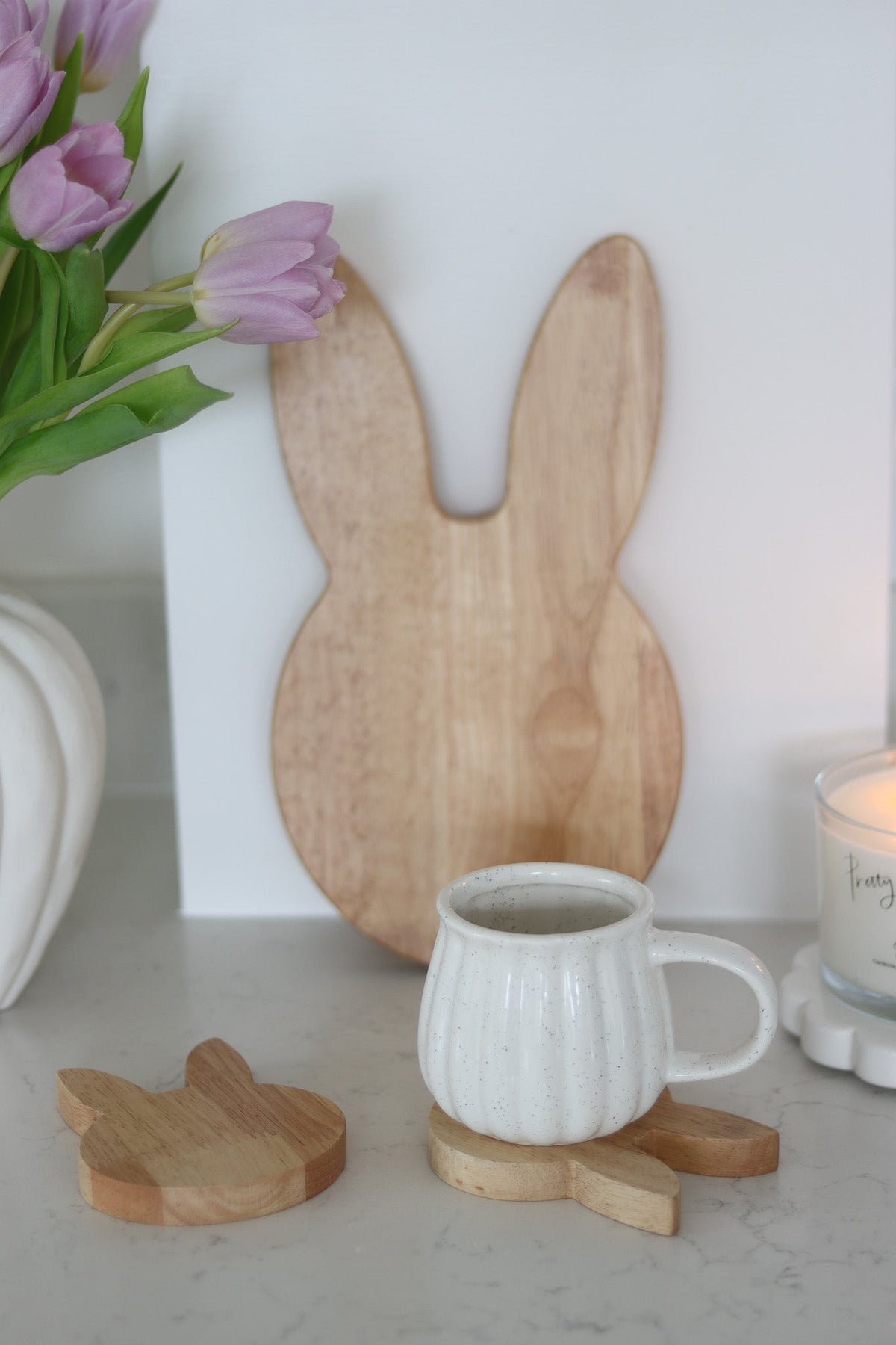 Bunny Chopping Board & Coasters Bundle