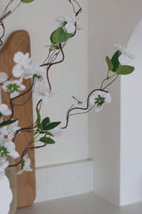 Faux Flowers  - White Wild Cherry Blossom Spray
