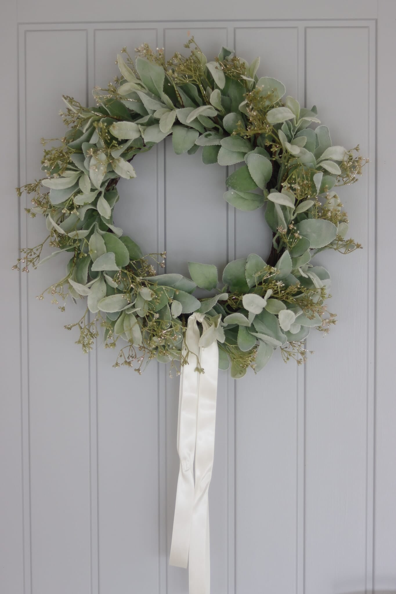 Faux Lambs Ear Wreath