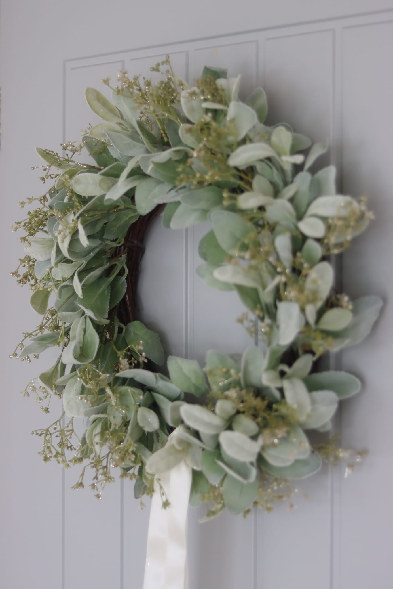 Faux Lambs Ear Wreath
