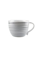 Heart Handled Ceramic Mug - Horizontal Stripes