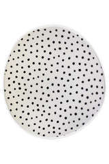 Irregular Ceramic Plates - Black Dots 4pc Set