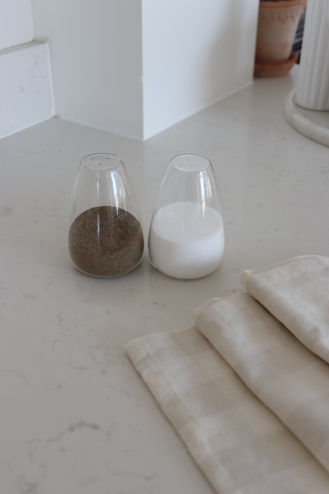 Glass Salt & Pepper Shakers