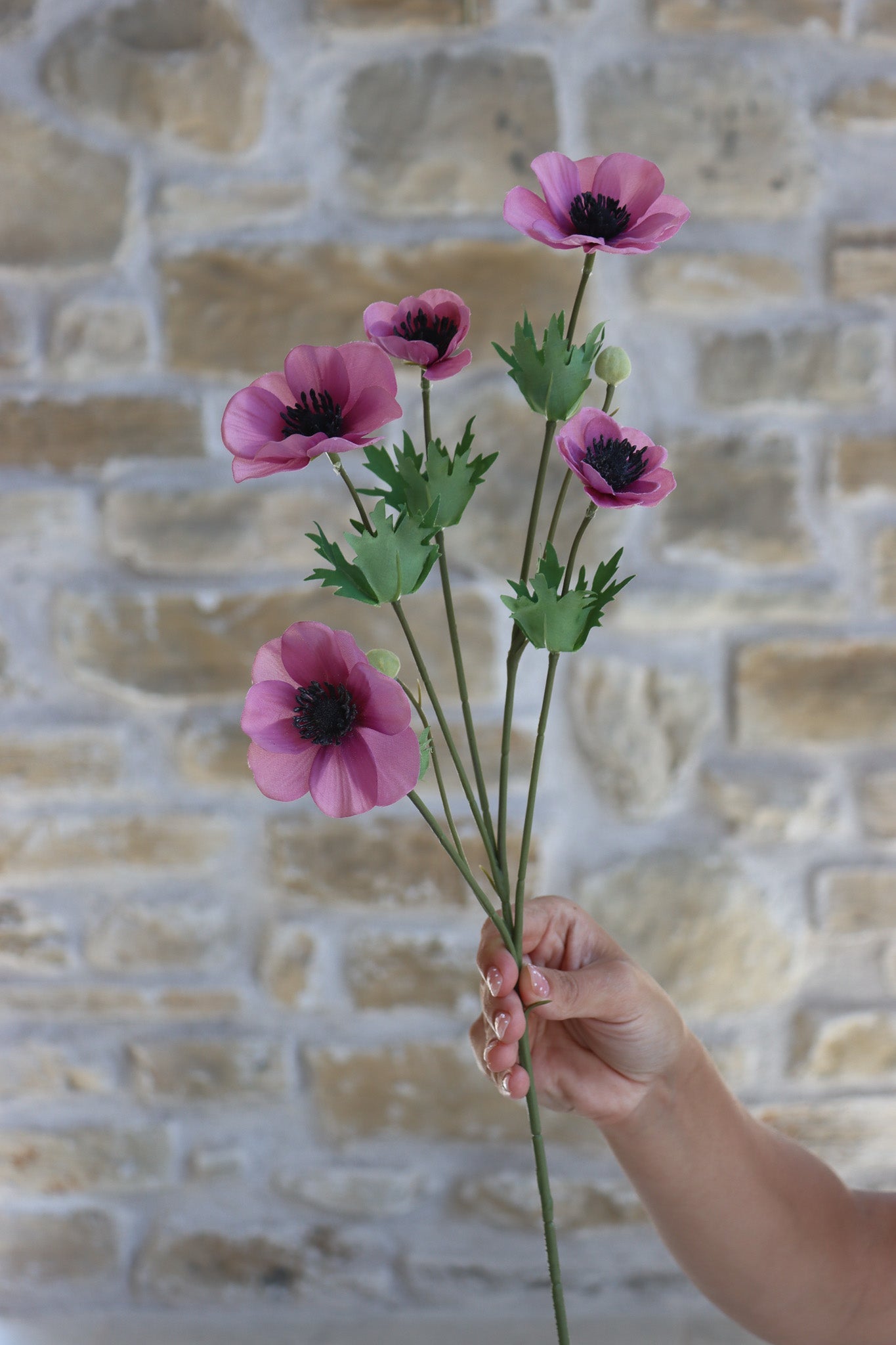 Faux Flowers - Anemone - Purple