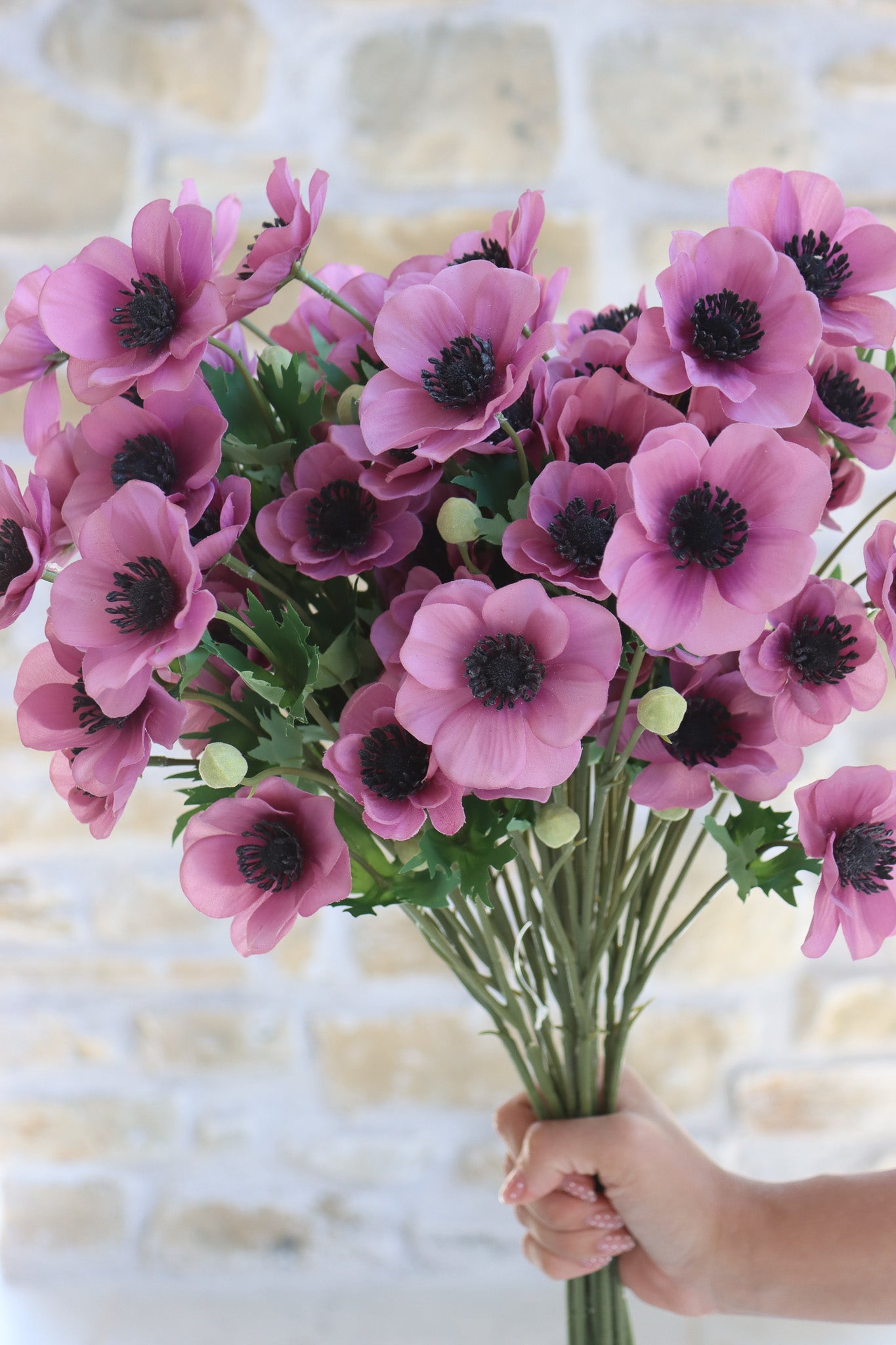 Faux Flowers - Anemone - Purple