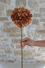 Faux Flowers - Hydrangea - Autumn Orange