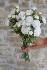 Faux Flowers - Ranunculus Spray - Cream