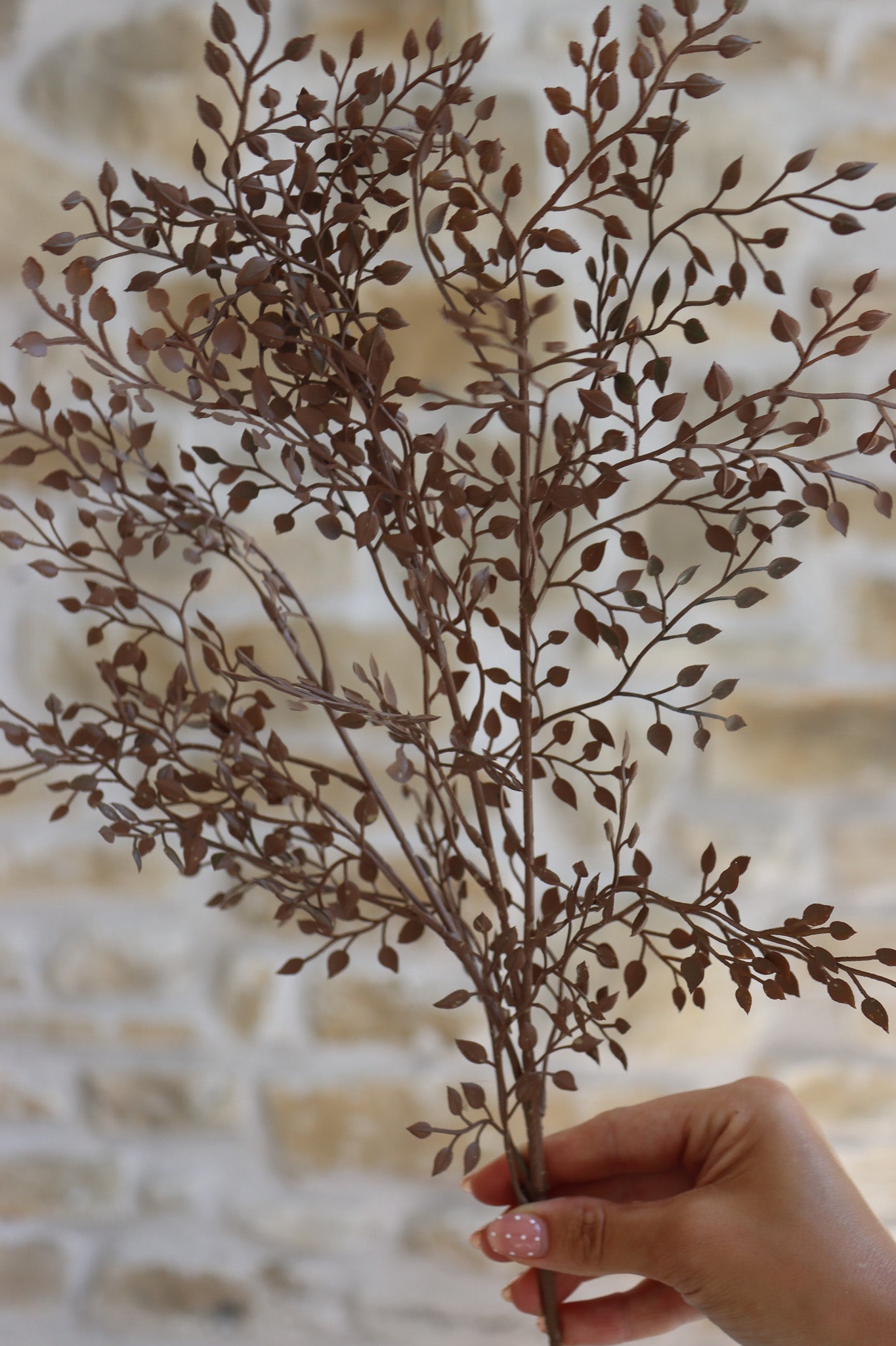 Faux Flowers - Wattle Spray - Brown