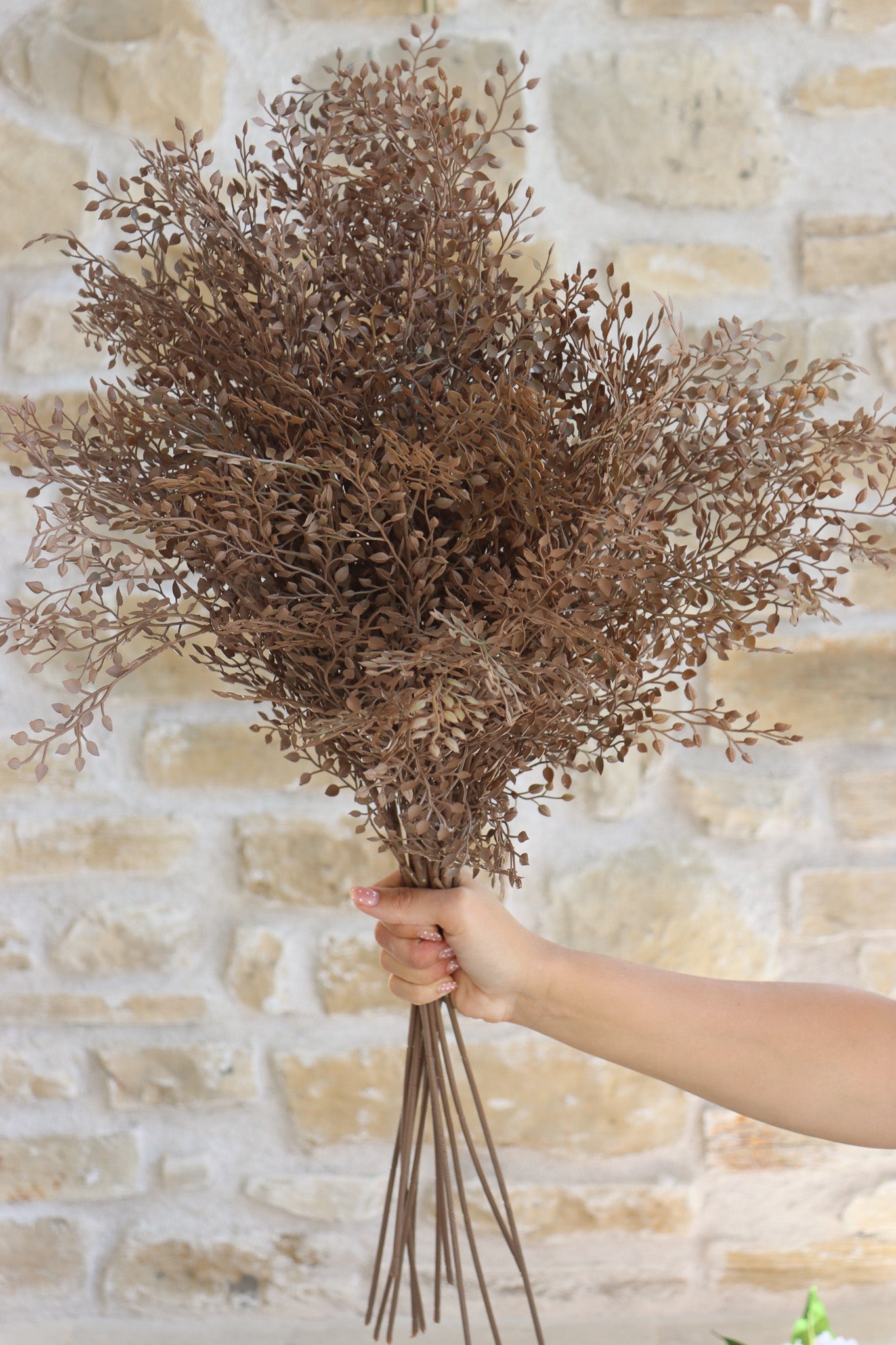 Faux Flowers - Wattle Spray - Brown