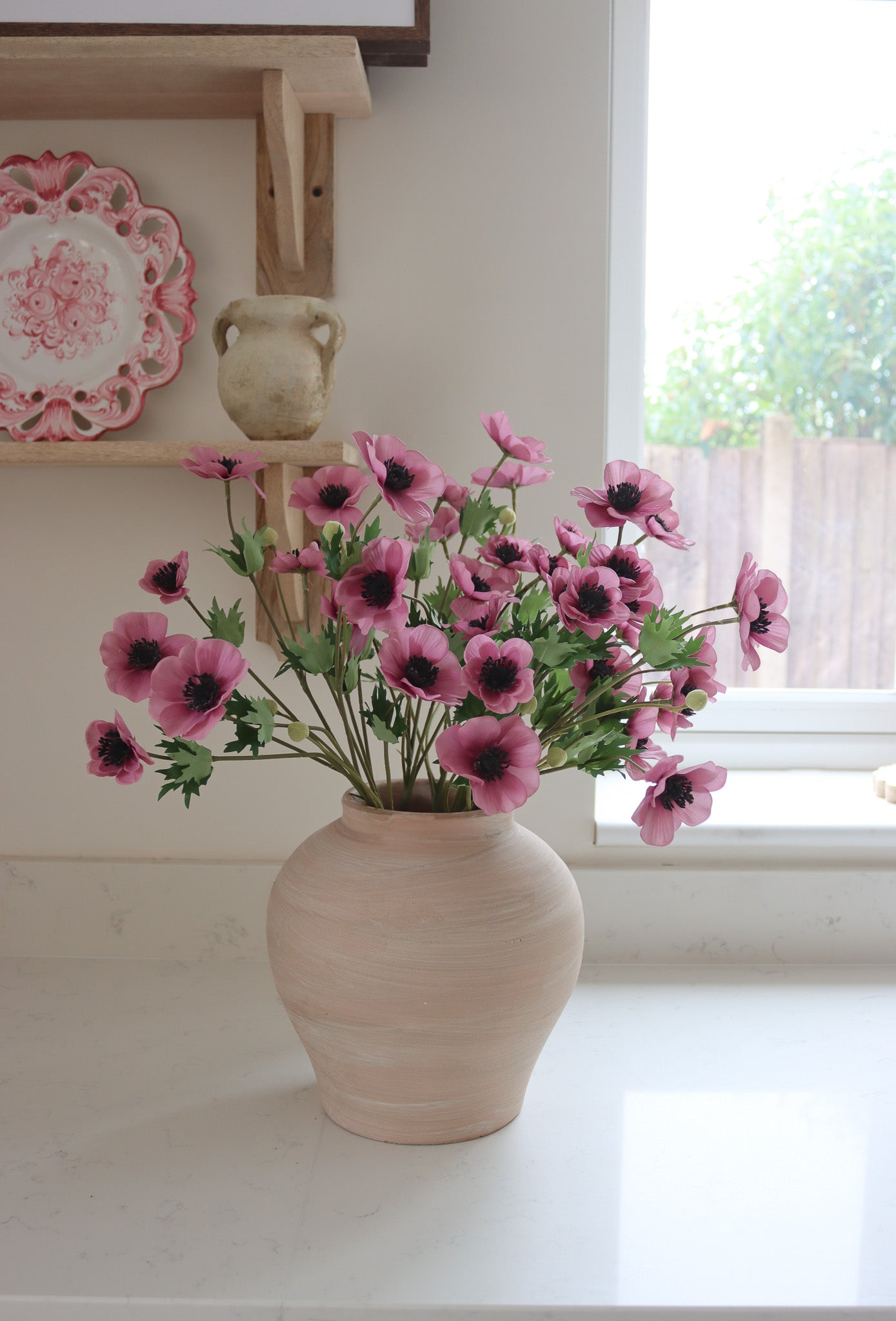 Faux Flowers - Anemone - Purple
