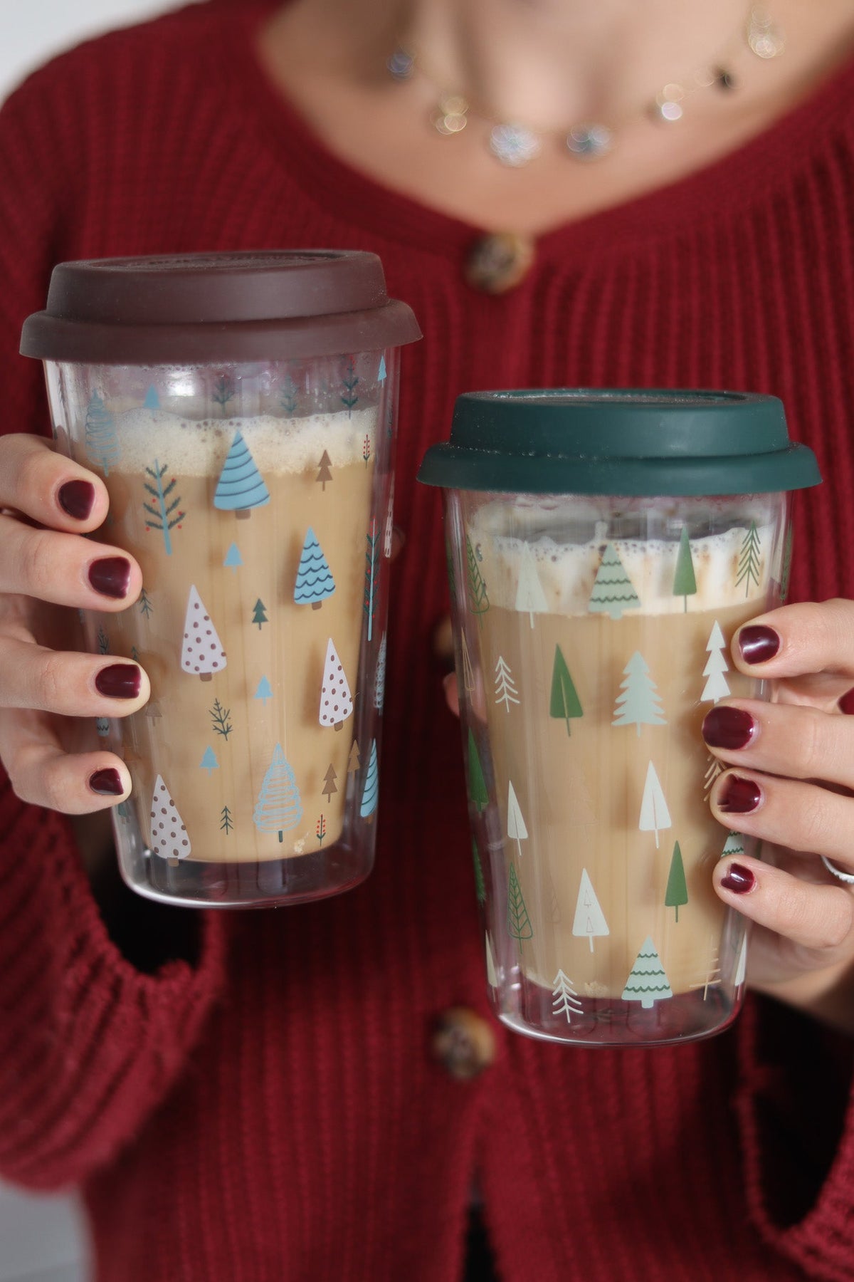 Double Walled Glass Travel Mug Bundle – Xmas Duo